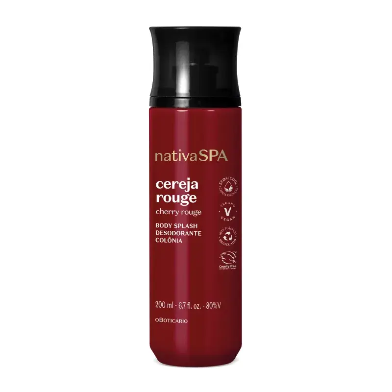 Cereja Rouge Body Splash Desodorante Colônia Nativa Spa 200ml