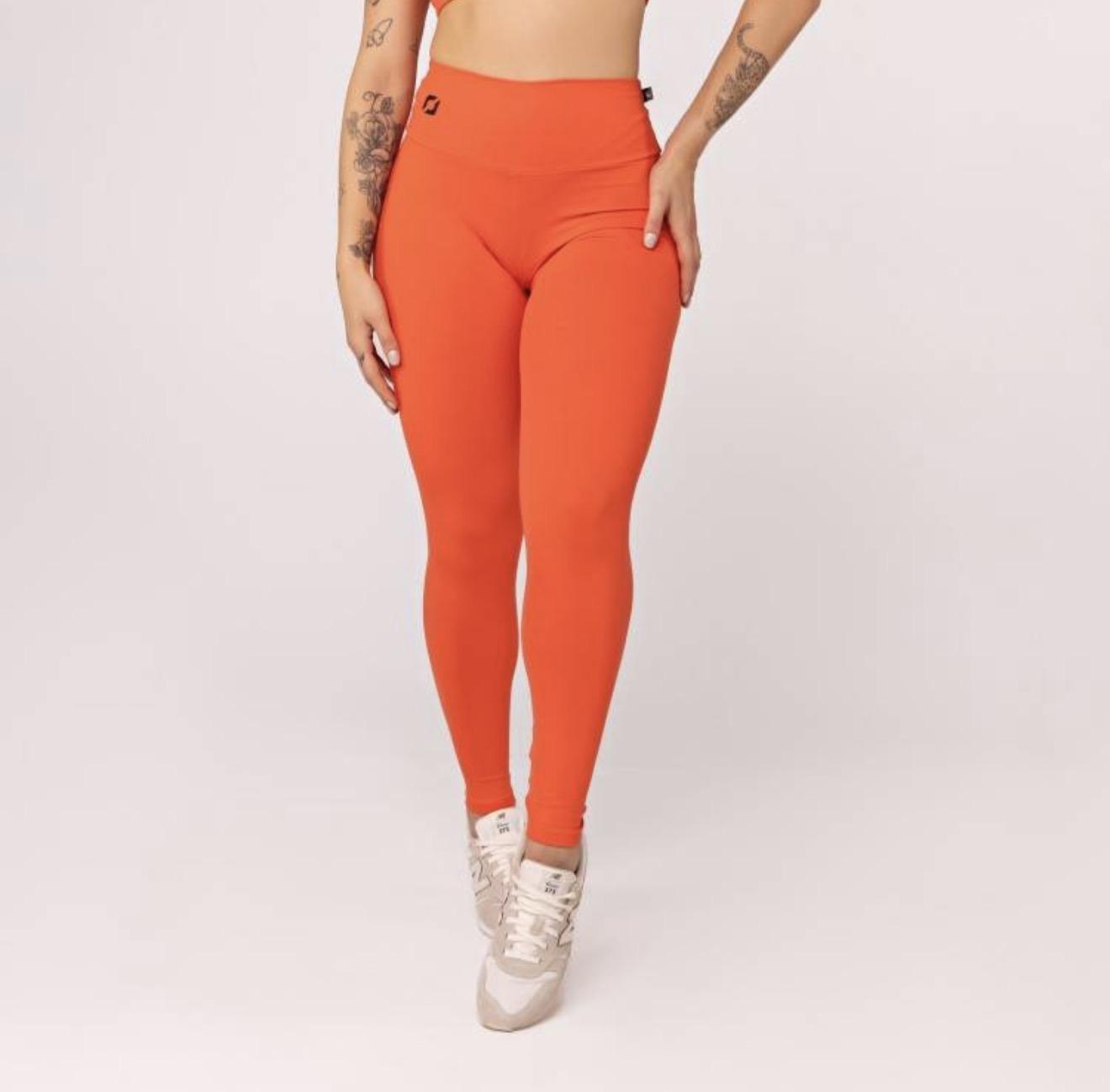 Calça Legging Feminina Lisa Cintura Alta Poliamida UV+