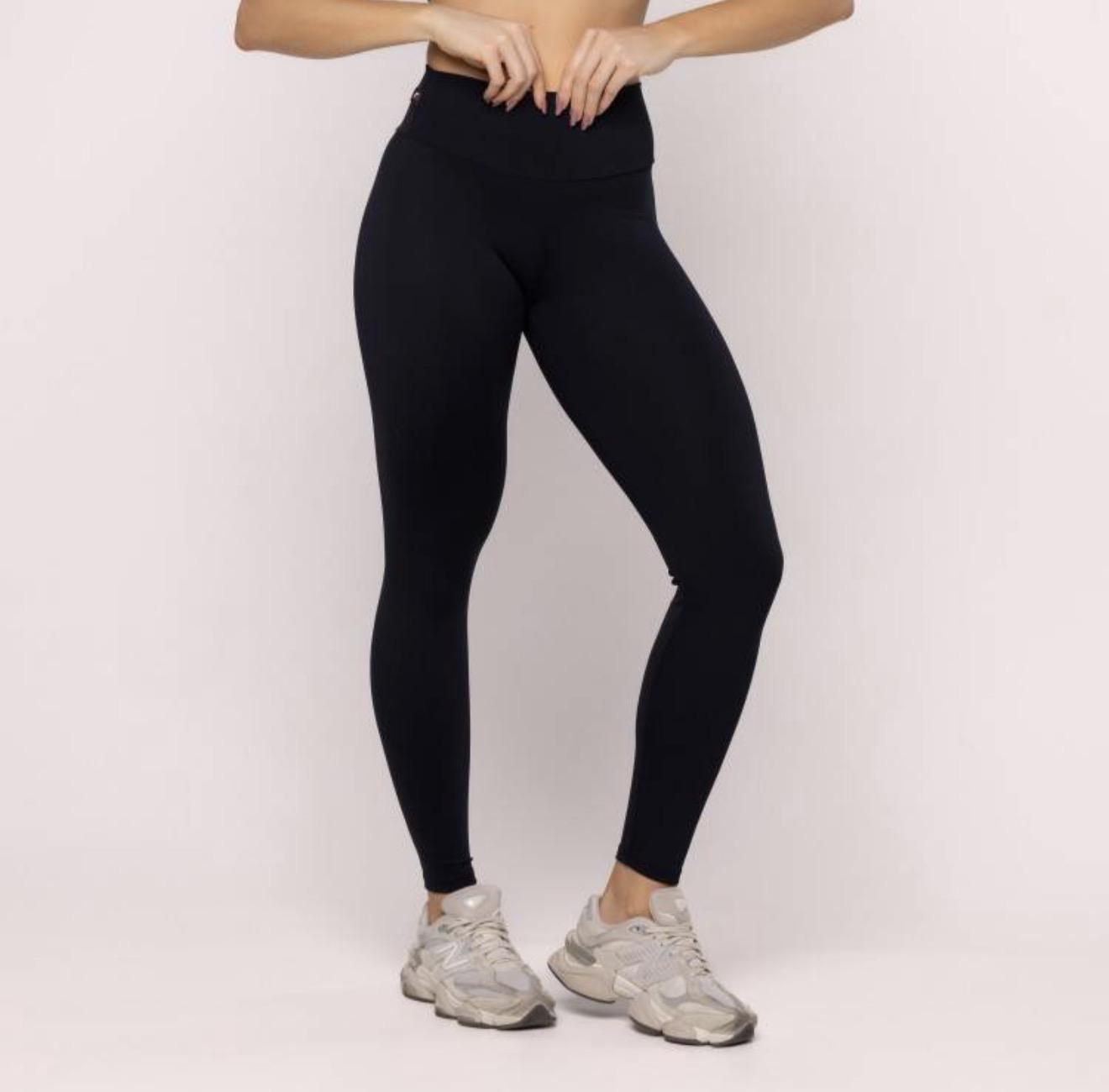 Calça Legging Lisa Fitness Feminina Compressão