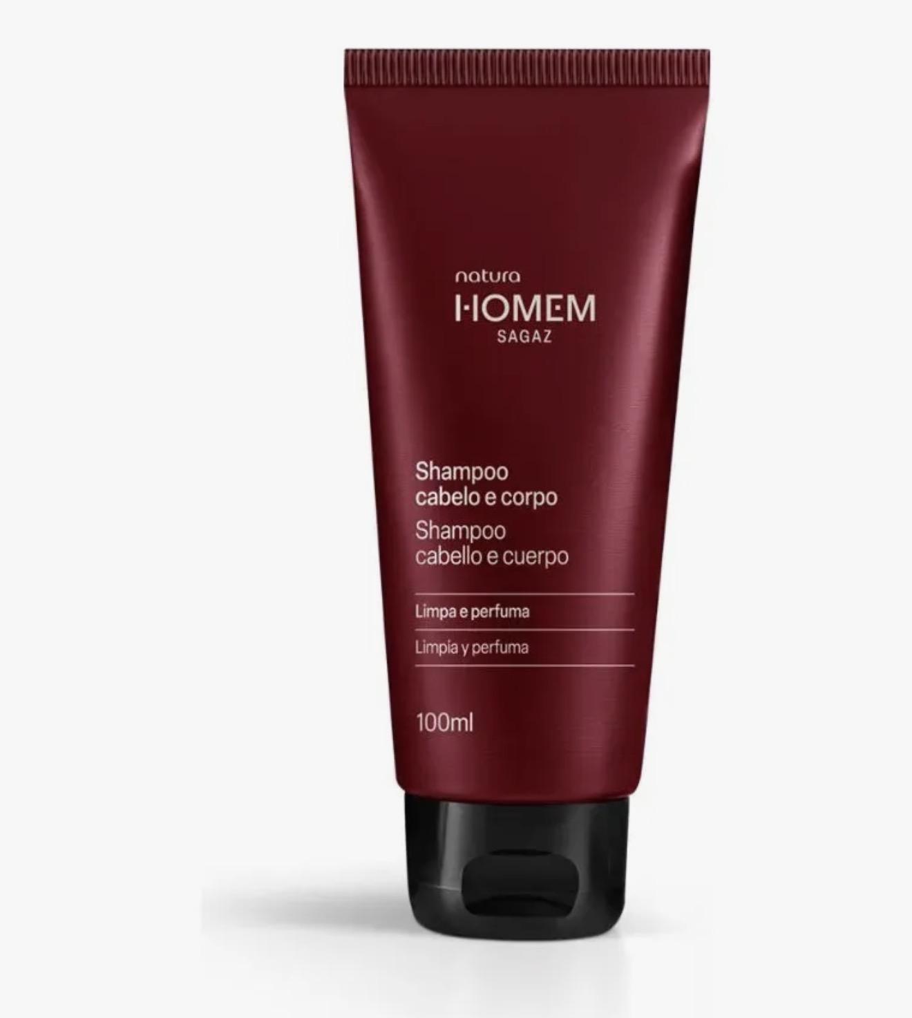 Shampoo Cabelo, Barba E Corpo Natura Homem Sagaz De 100ml