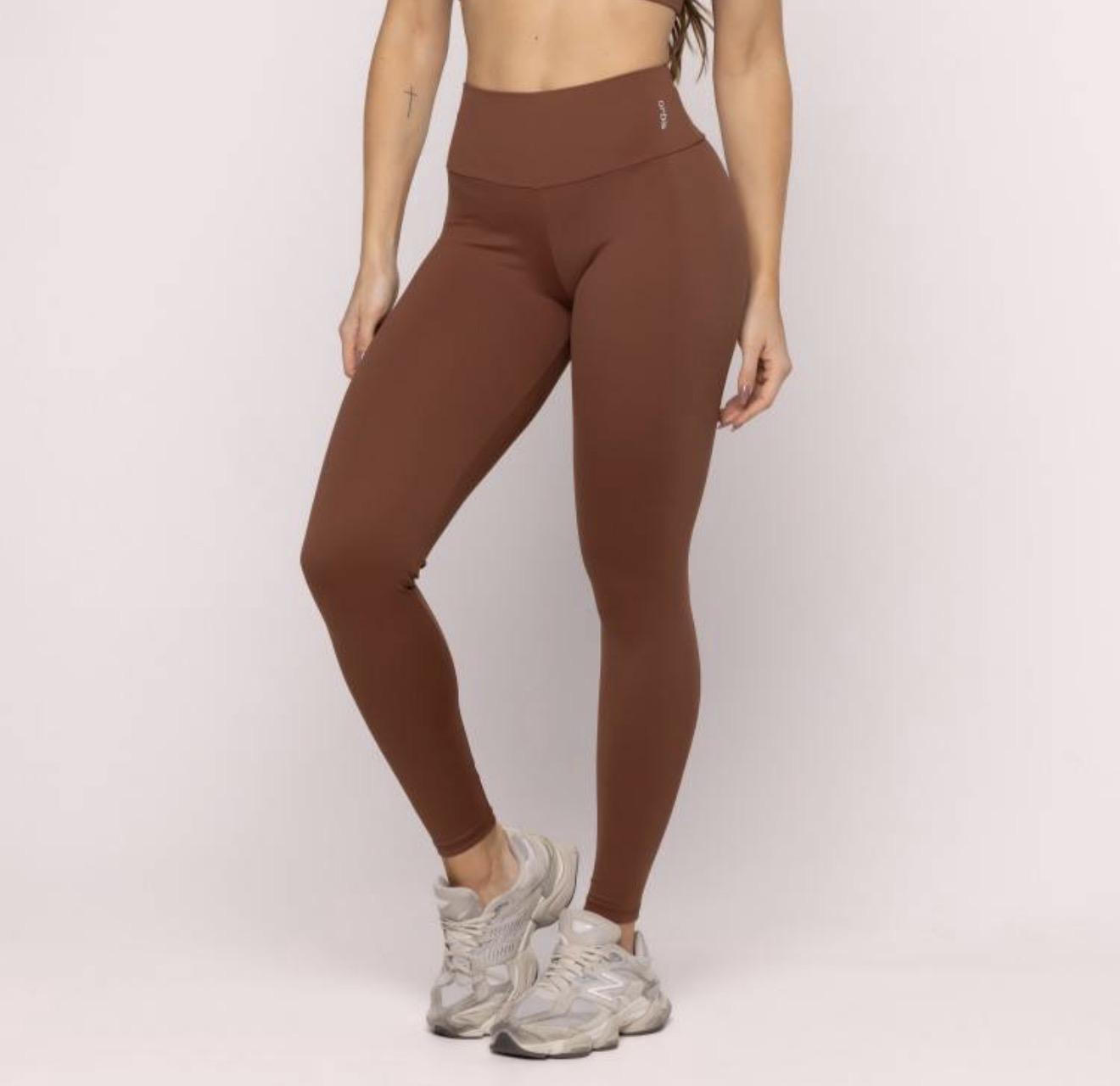 Calça Legging Lisa Fitness Feminina Compressão