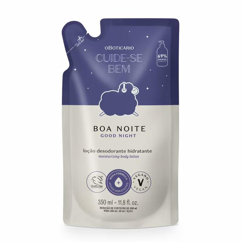 Refil Cuide-se Bem Boa Noite 350ml Loção Hidratante Corporal
